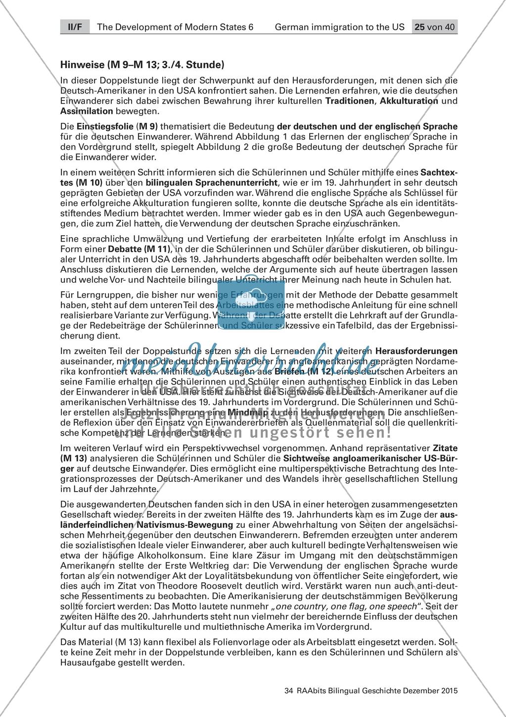19th Century German immigration to the US: Herausforderungen der kulturellen Lebenssituation Preview 7