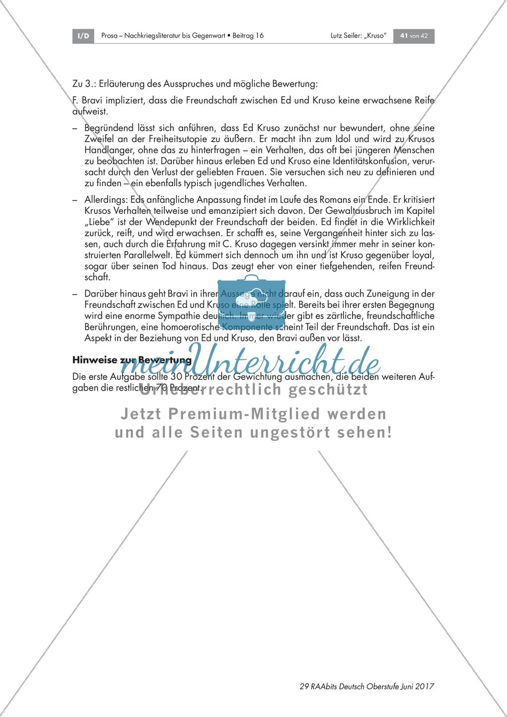 Lernerfolgskontrolle zu Lutz Seilers Roman