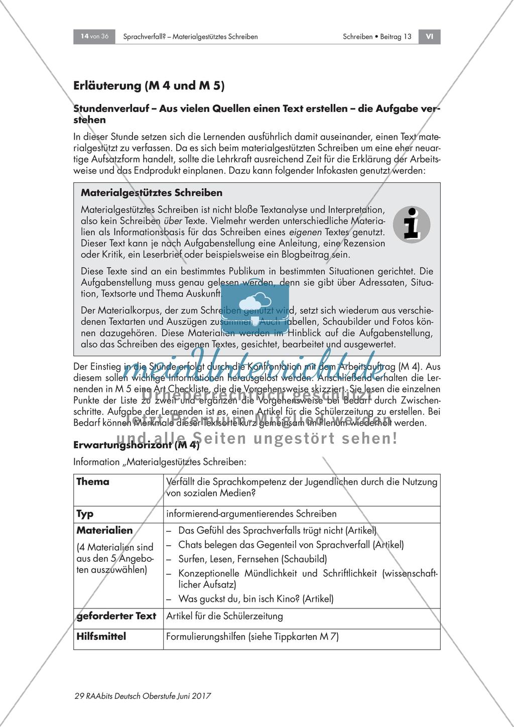 Materalgestütztes Schreiben: Erstellen eines Textes aus vielen Quellen Preview 3