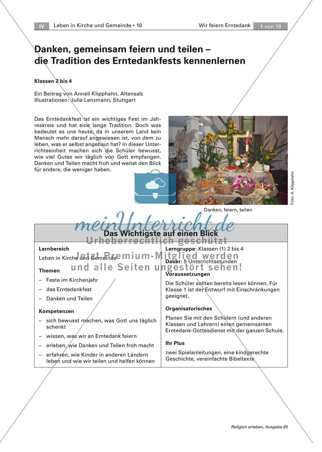 Tradition des Erntedankfests Preview 1