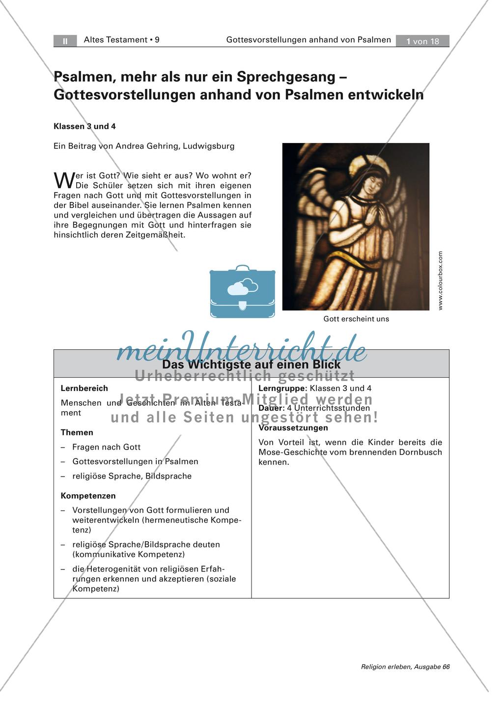 Psalmen und Gottesvorstellungen Preview 1