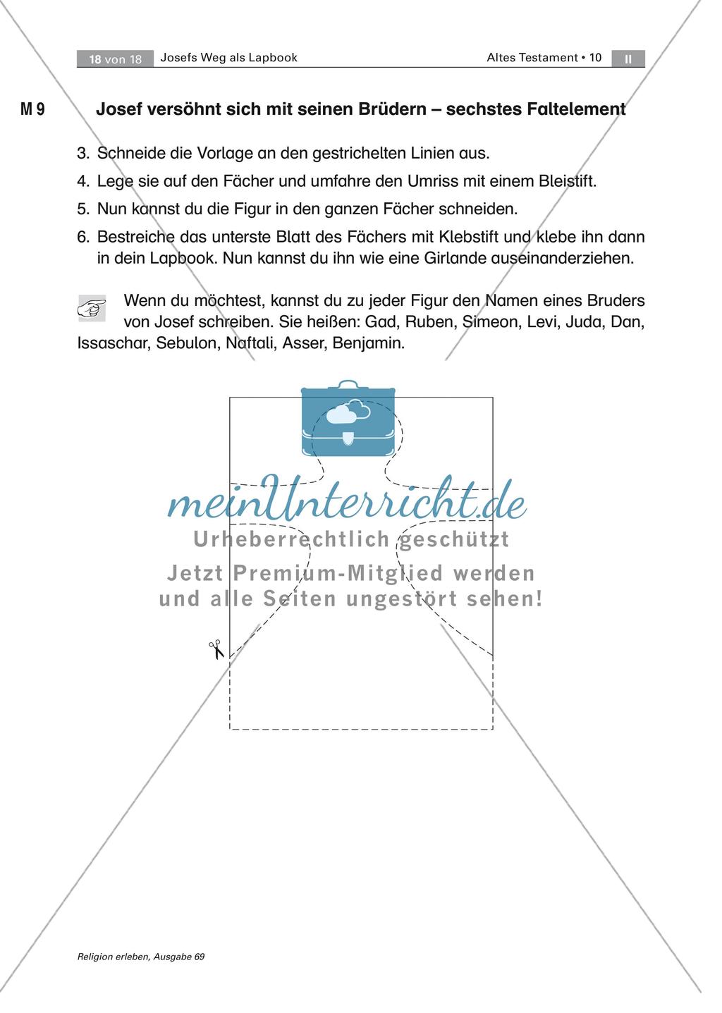 Gestalten eines Lapbooks: Josefs Weg Preview 18