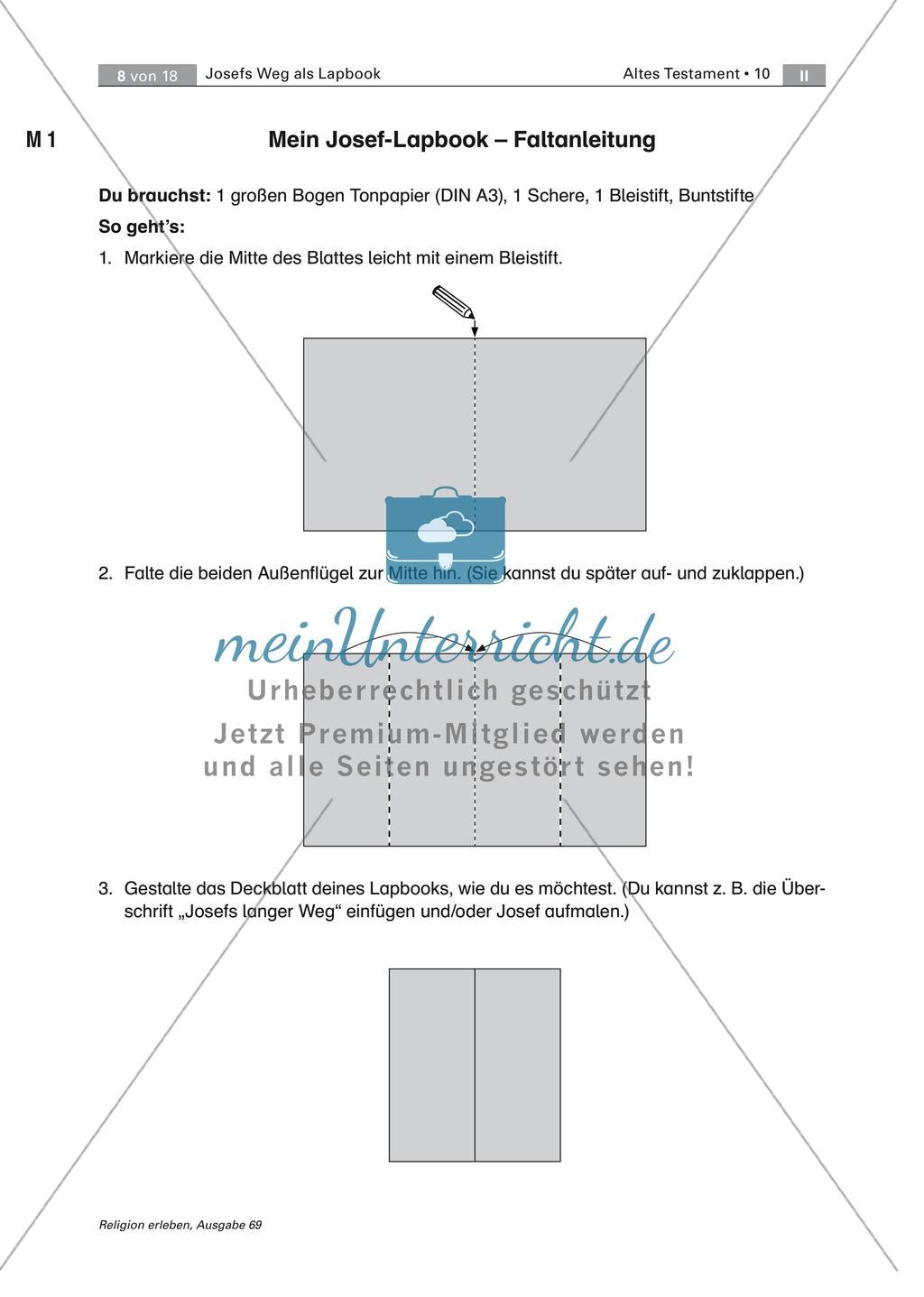 Gestalten eines Lapbooks: Josefs Weg Preview 8