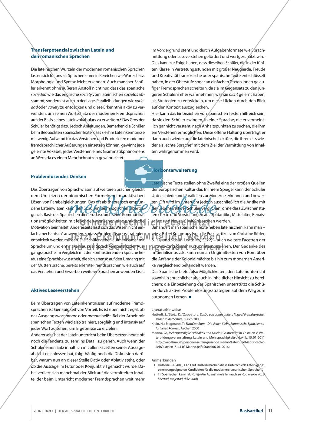 Spanisch im Lateinunterricht Preview 2