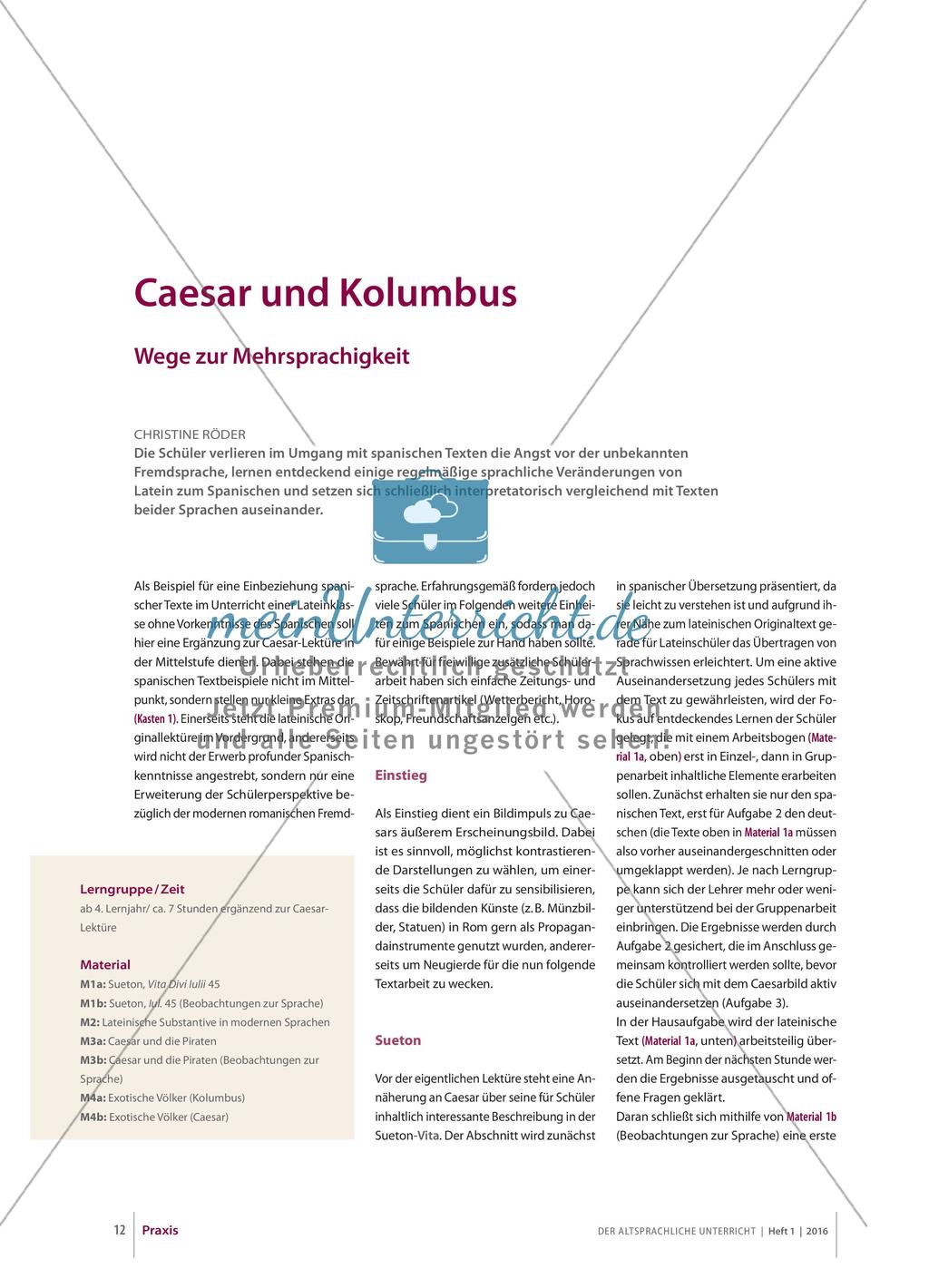 Caesar und Kolumbus - Wege zur Mehrsprachigkeit Preview 1