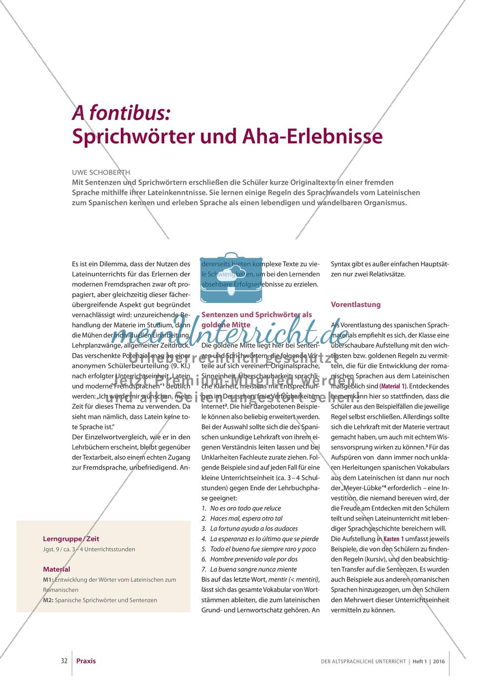A fontibus: Sprichwörter Preview 1