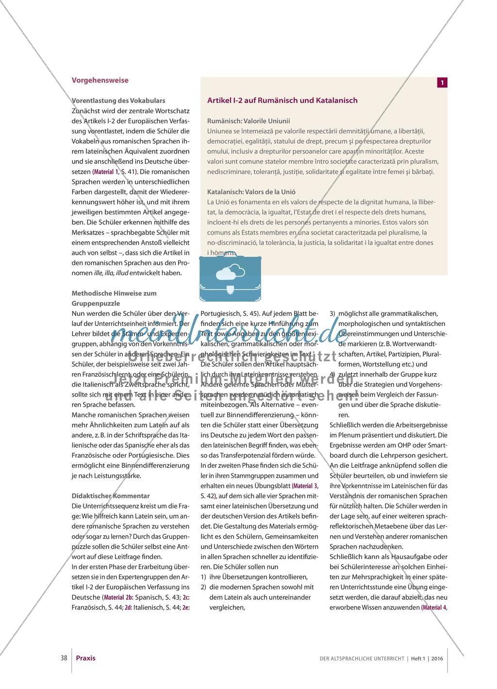 Constitutio Europaea - Mehrsprachigkeitsbasierter Lateinunterricht Preview 3