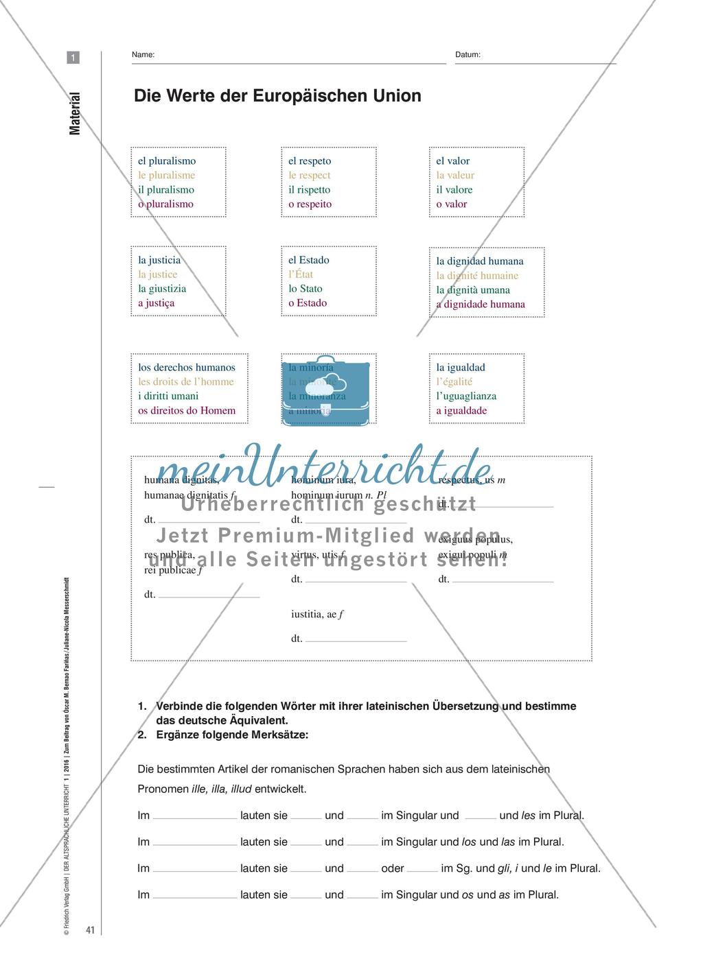 Constitutio Europaea - Mehrsprachigkeitsbasierter Lateinunterricht Preview 6