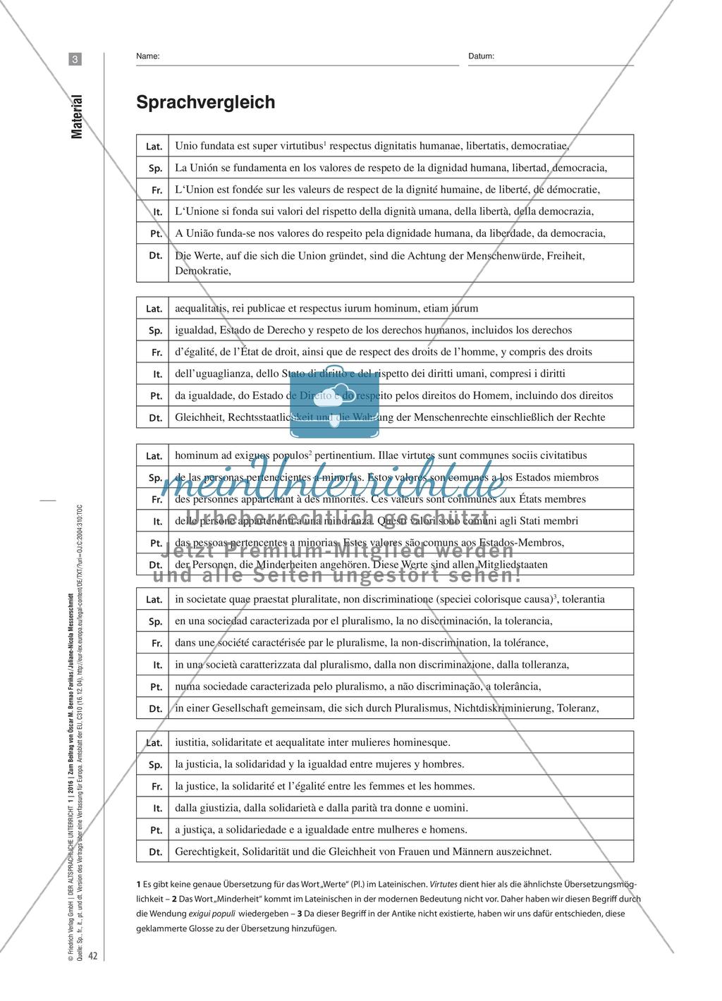 Constitutio Europaea - Mehrsprachigkeitsbasierter Lateinunterricht Preview 7