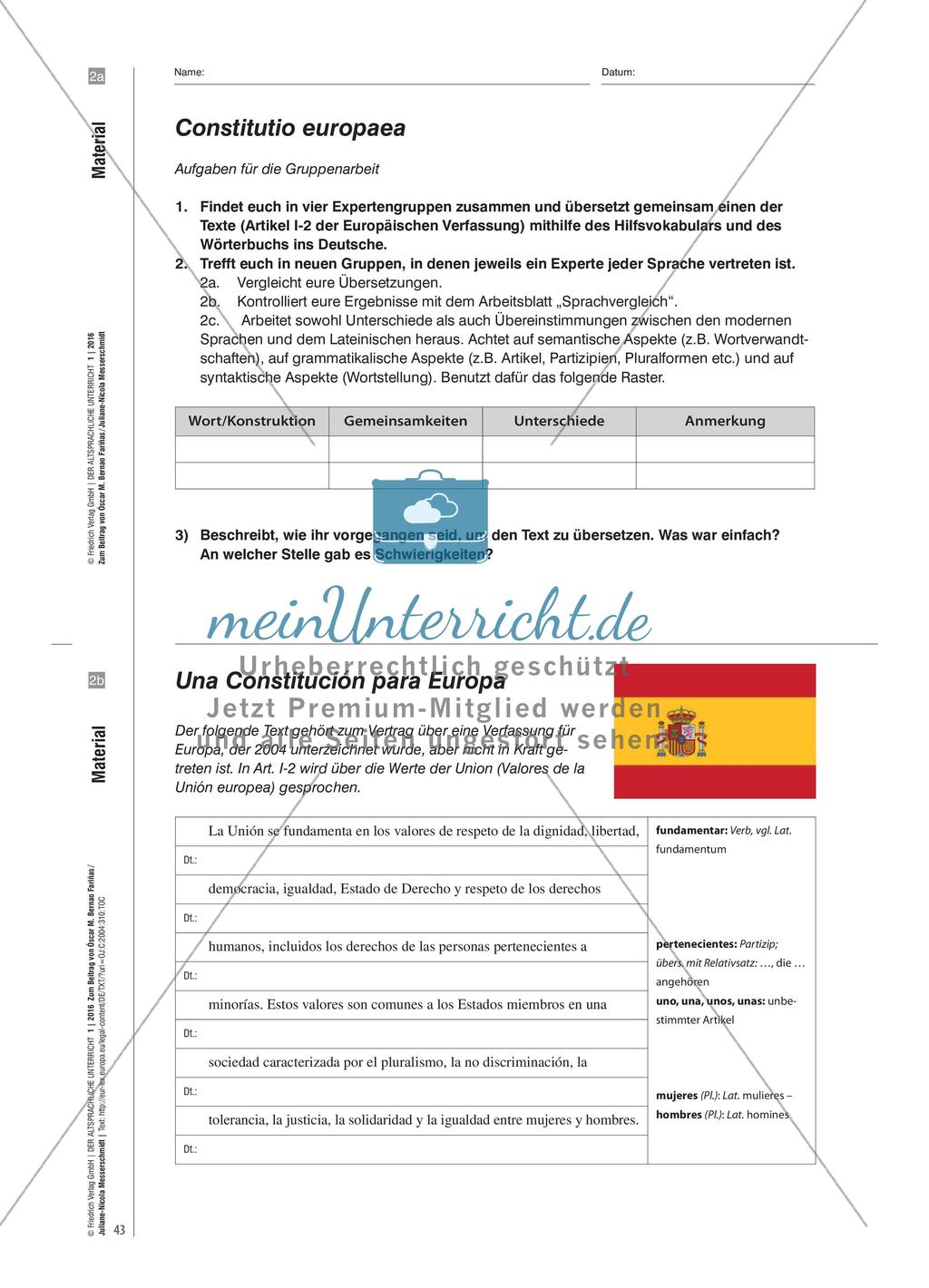 Constitutio Europaea - Mehrsprachigkeitsbasierter Lateinunterricht Preview 8