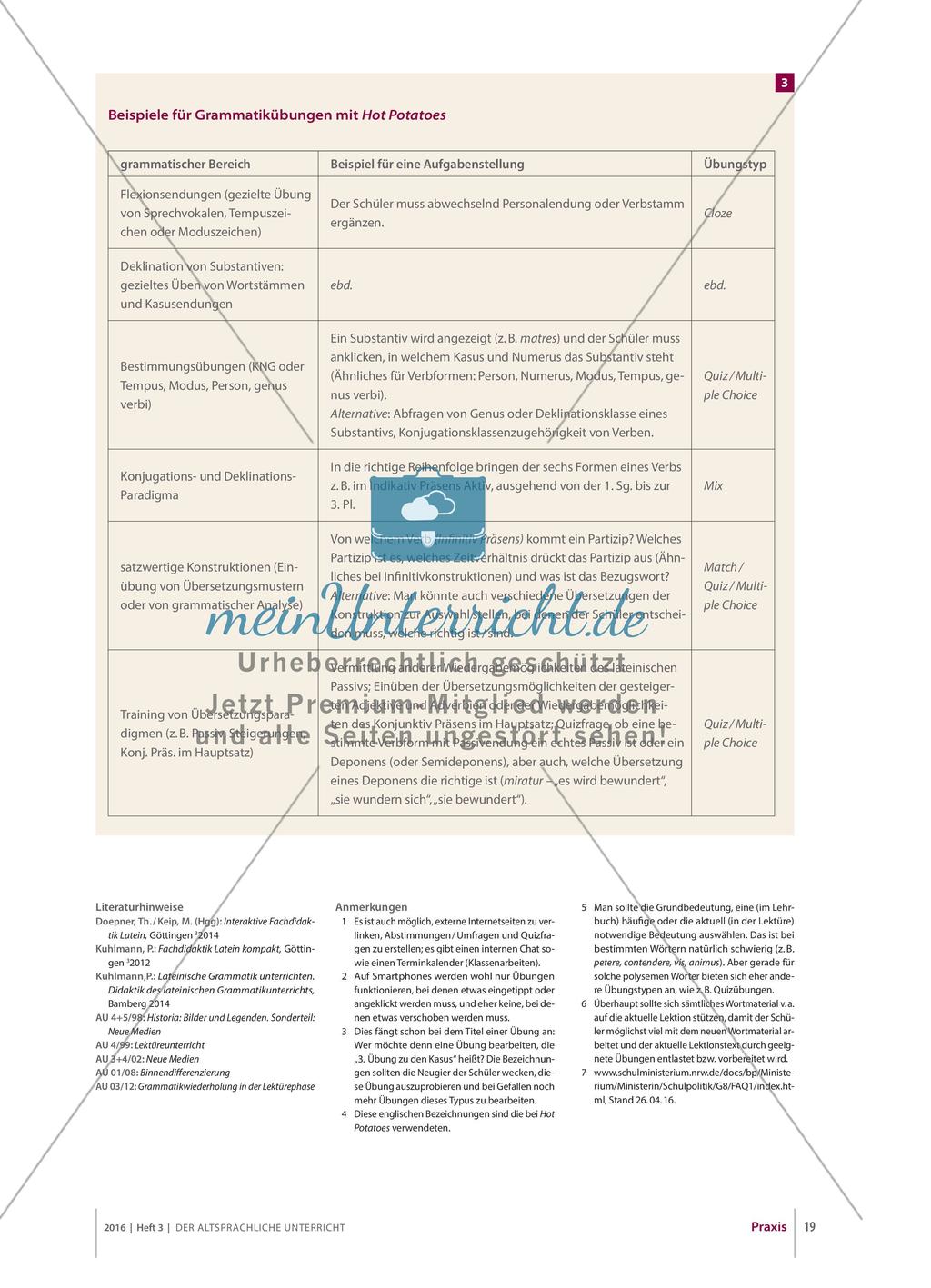 Unterrichtsbeispiele mit Hot Potatoes auf Moodle Preview 5