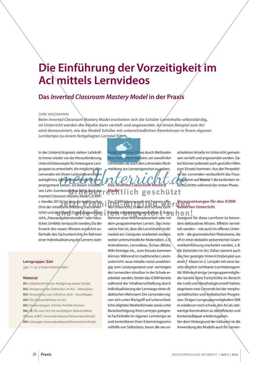Das Inverted Classroom Mastery Model in der Praxis Preview 1