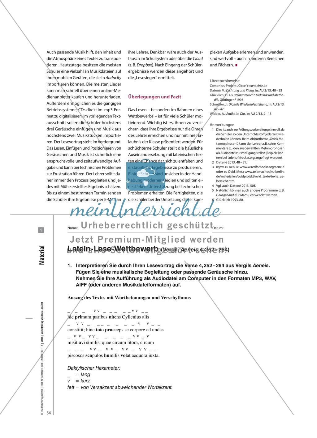 Interpretierender Lesevortrag in Latein: Anwendungsbeispiel des Programms Audacity Preview 3