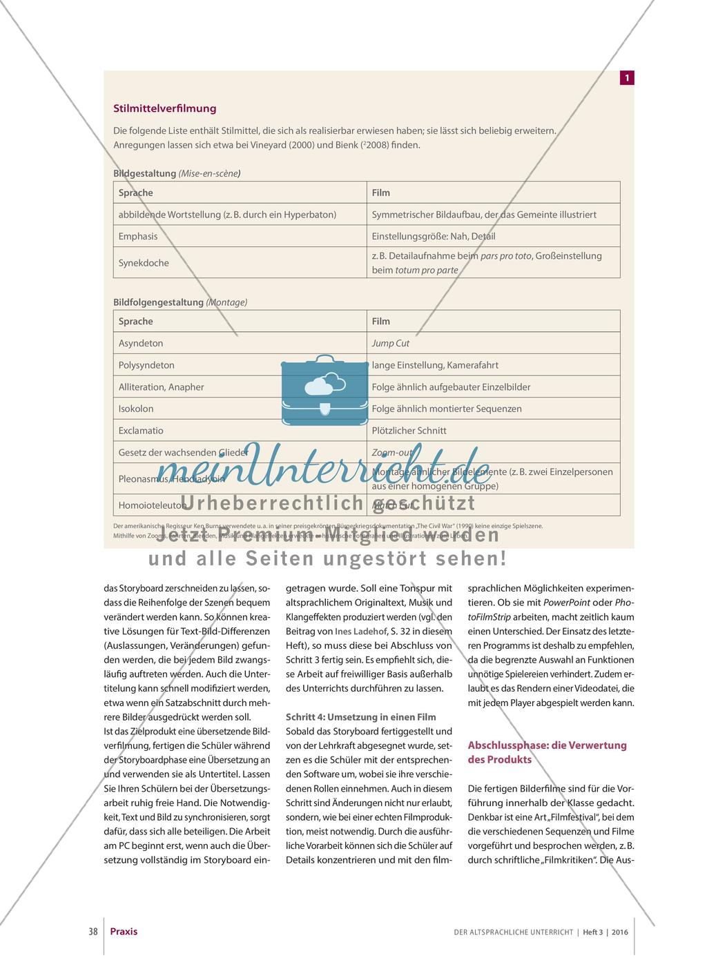 Bildverfilmung im altsprachlichen Unterricht Preview 3