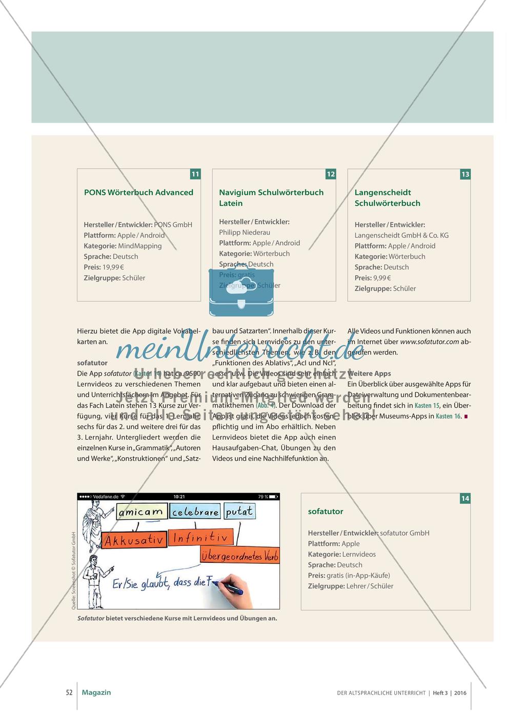 Apps für den altsprachlichen Unterricht Preview 5