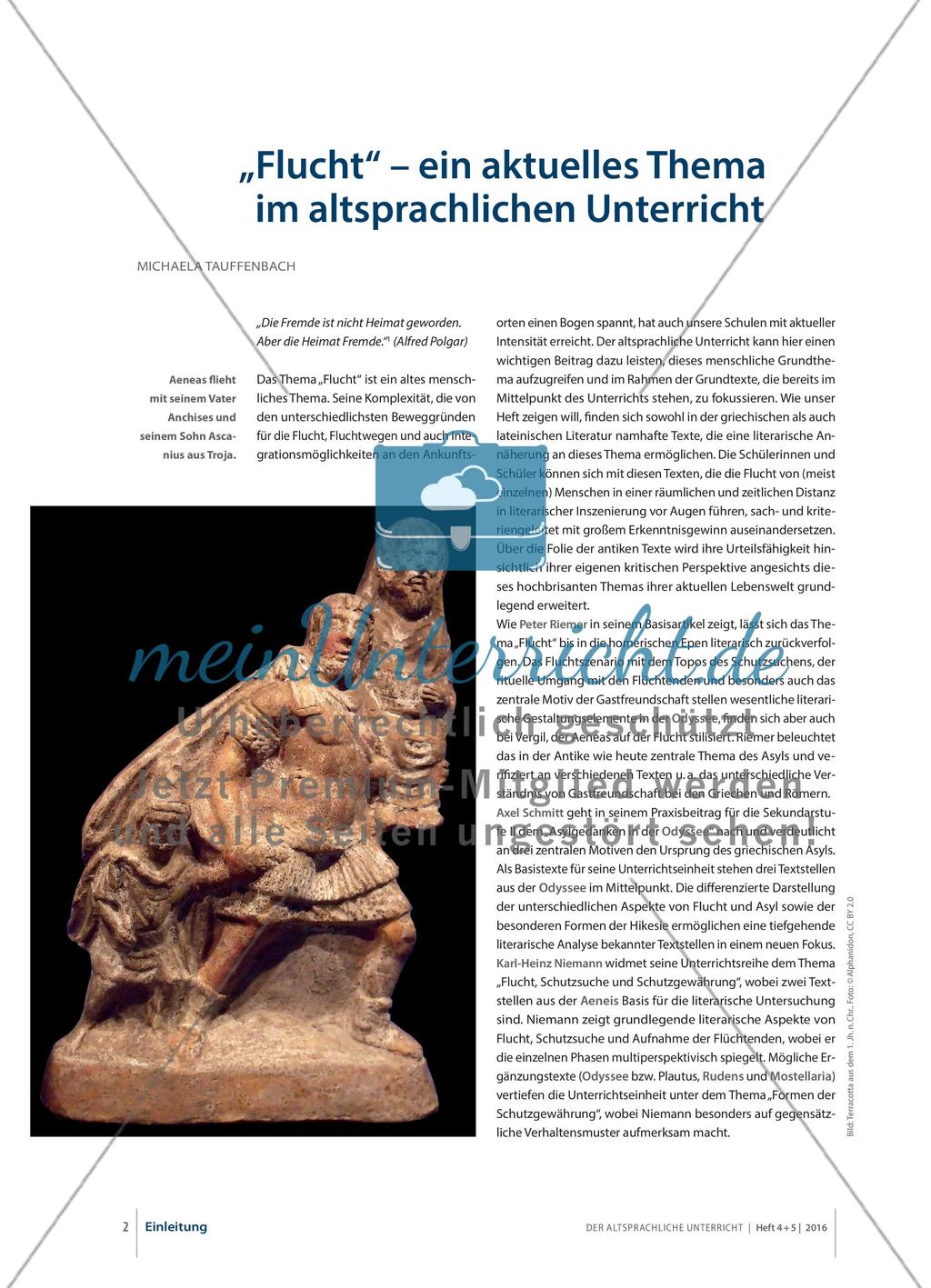 „Flucht“: ein aktuelles Thema im altsprachlichen Unterricht Preview 1