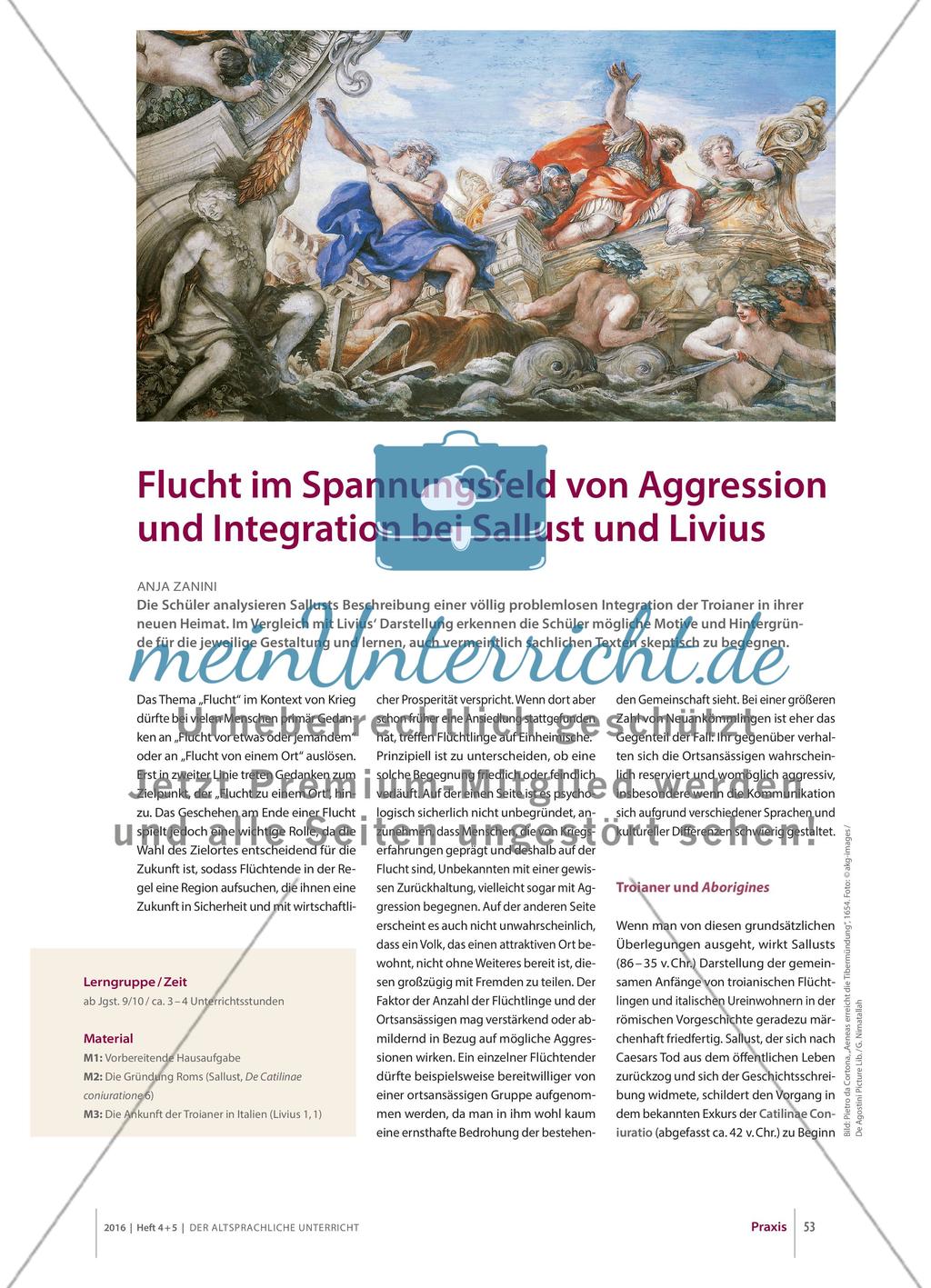 Flucht im Spannungsfeld von Aggression und Integration bei Sallust und Livius Preview 1