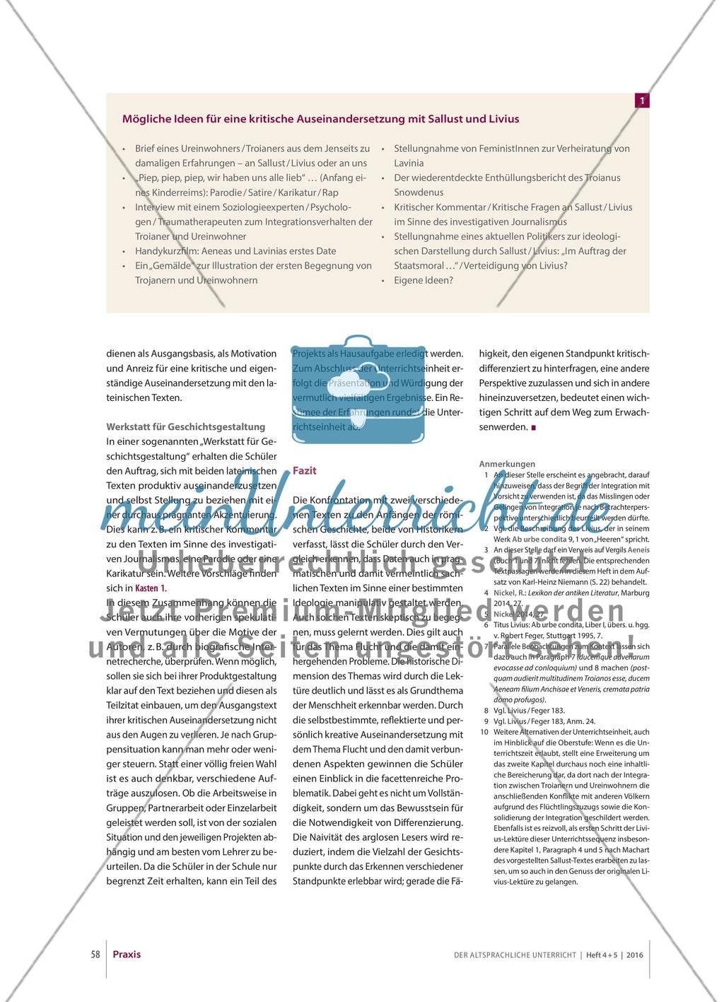 Flucht im Spannungsfeld von Aggression und Integration bei Sallust und Livius Preview 6