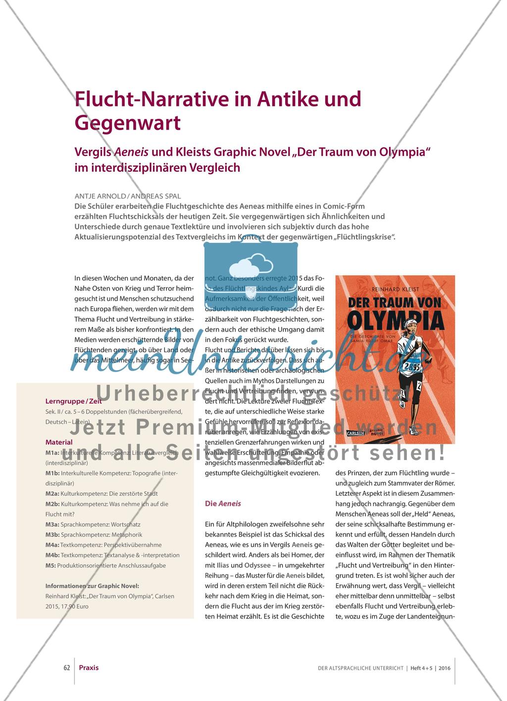 Flucht-Narrative: Vergils Aeneis und Kleists Graphic Novel „Der Traum von Olympia“ Preview 1