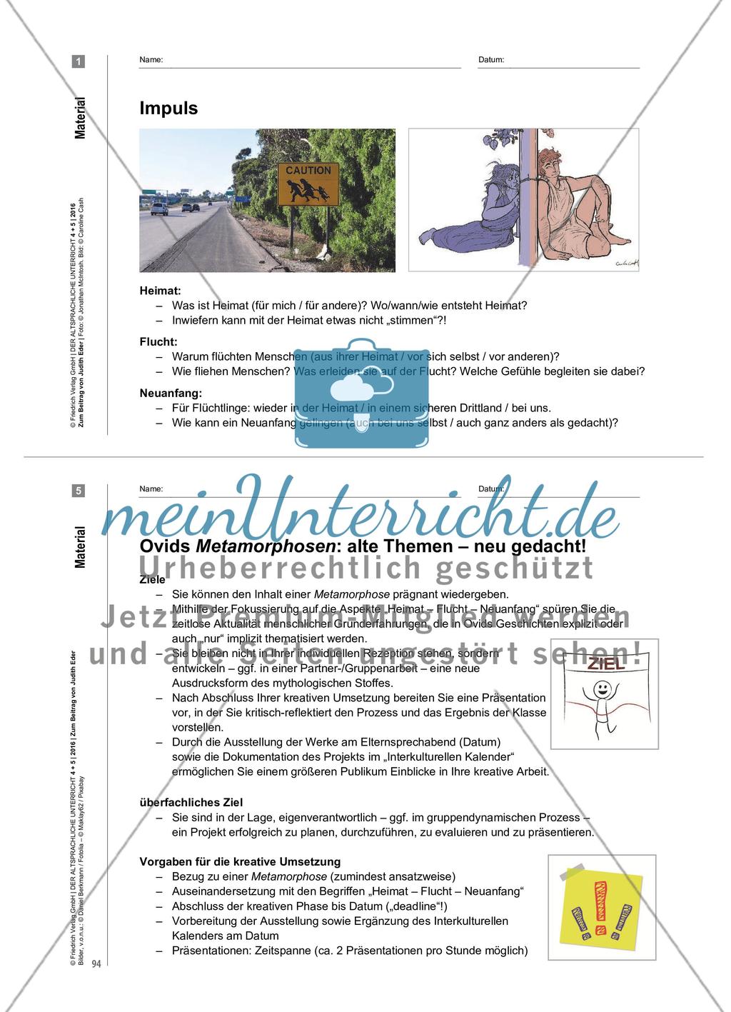 Heimat – Flucht – Neuanfang: Ovids Metamorphosen Preview 6