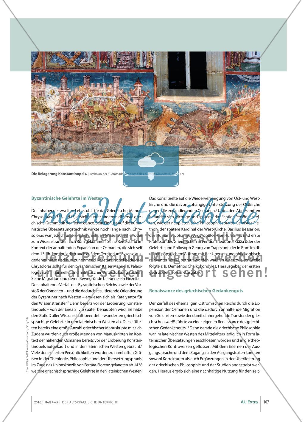 Flucht und Wissenstransfer im Kontext des Falls von Konstantinopel Preview 2