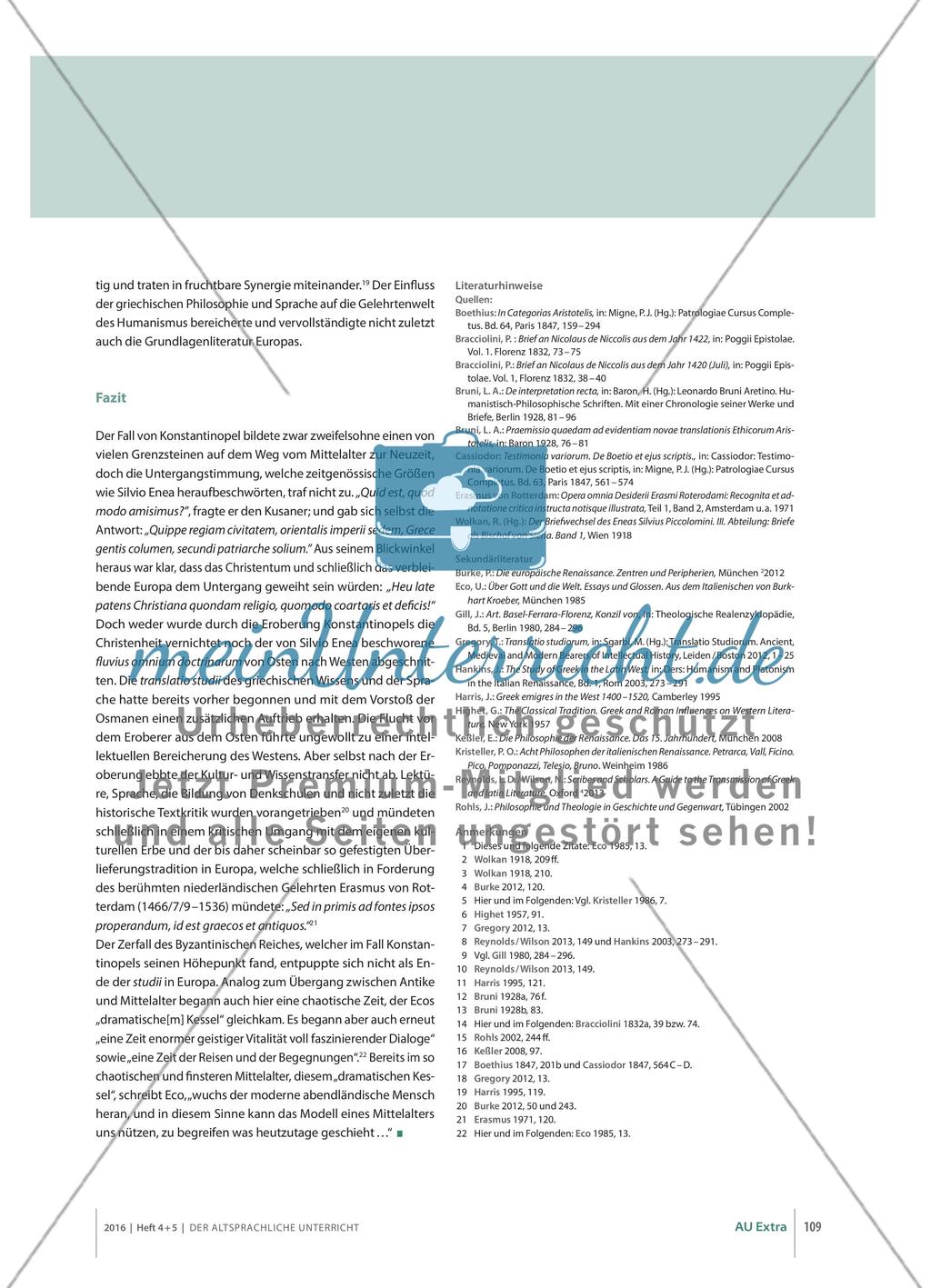 Flucht und Wissenstransfer im Kontext des Falls von Konstantinopel Preview 4