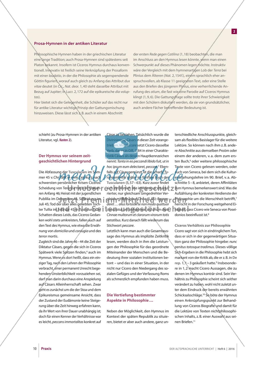 Ciceros Hymnus auf die Philosophie Preview 3