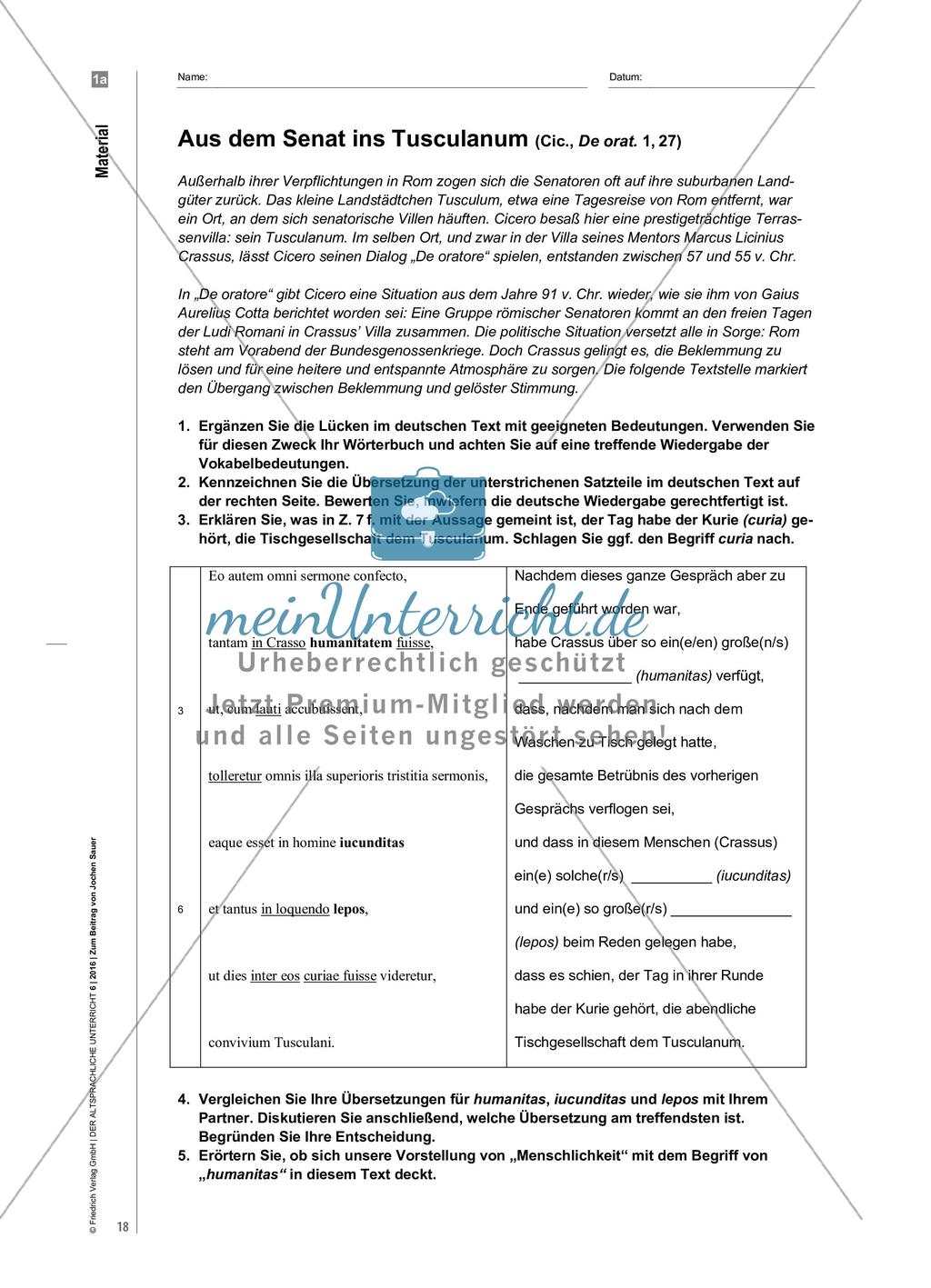 Humanitas und Rhetorik: Cicero, De oratore Preview 5