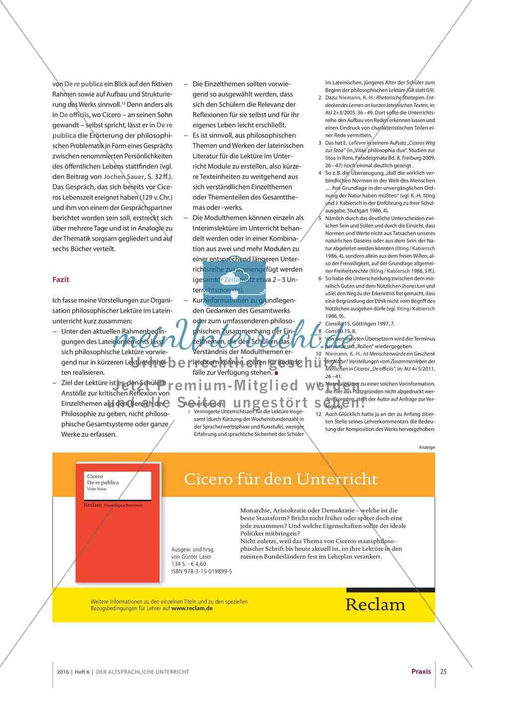 Vorschläge zur Lektüre von Ciceros De officiis und De re publica Preview 6