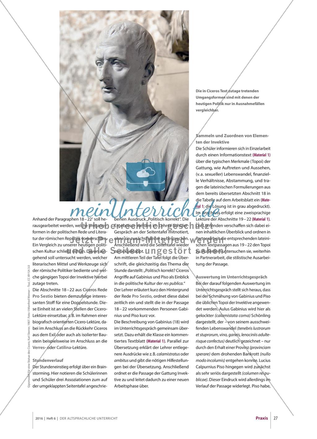 Ciceros Angriffe auf Gabinius und Piso als Einblick in die politische Kultur der res publica Preview 2