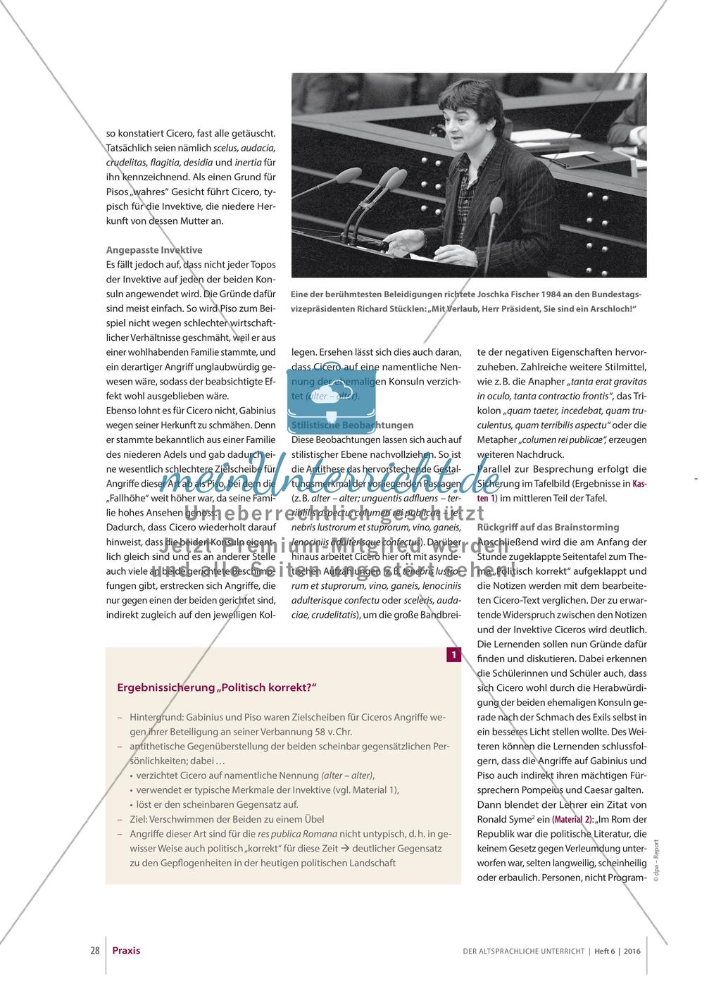 Ciceros Angriffe auf Gabinius und Piso als Einblick in die politische Kultur der res publica Preview 3
