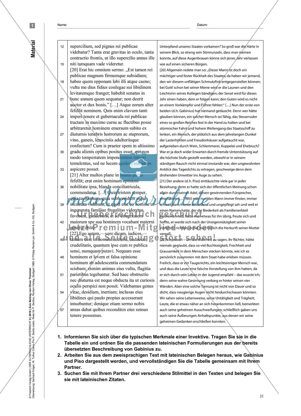 Ciceros Angriffe auf Gabinius und Piso als Einblick in die politische Kultur der res publica Preview 6