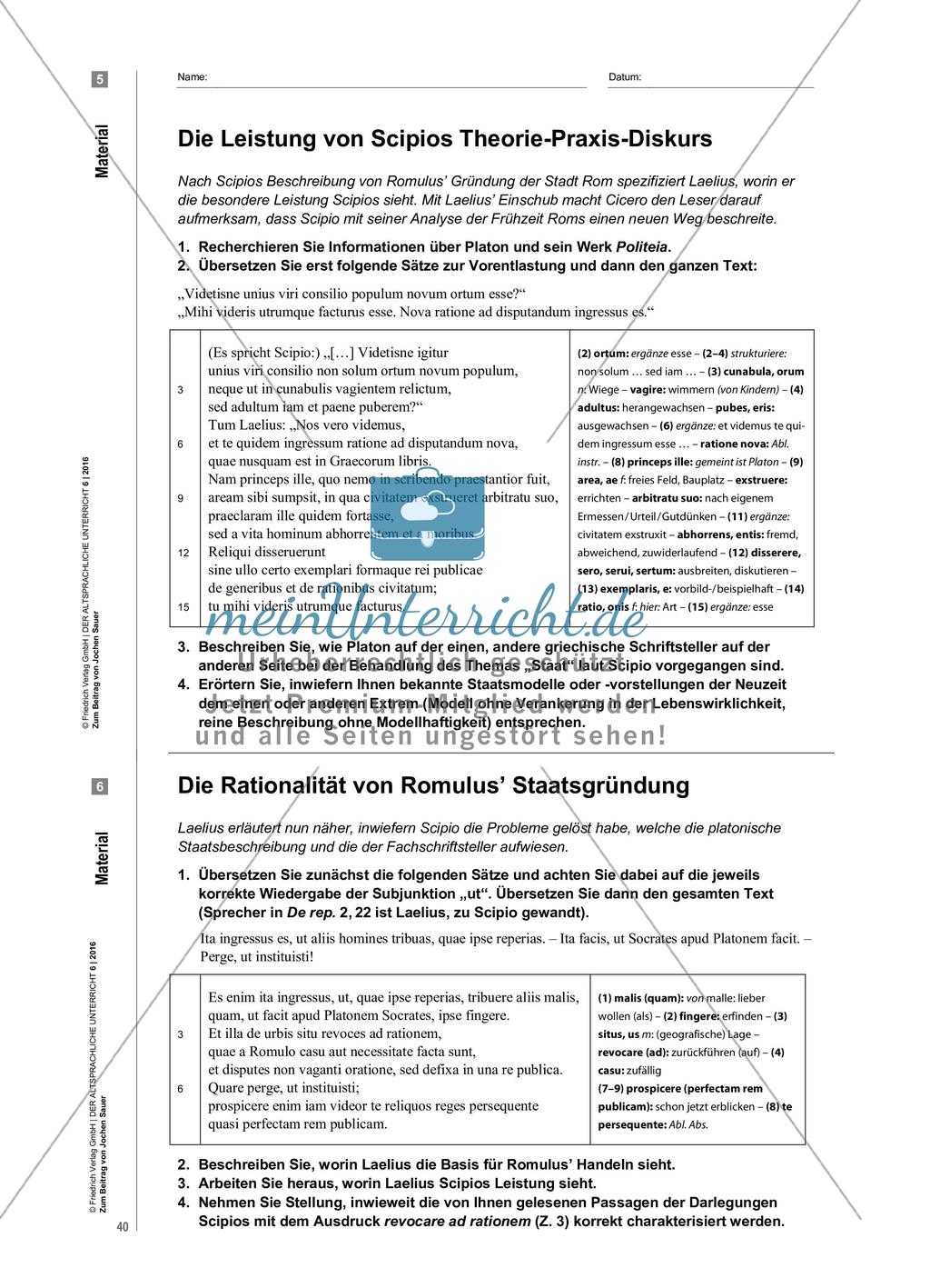 Der römische Staat und seine Staatsmänner: Cicero, De re publica Preview 9