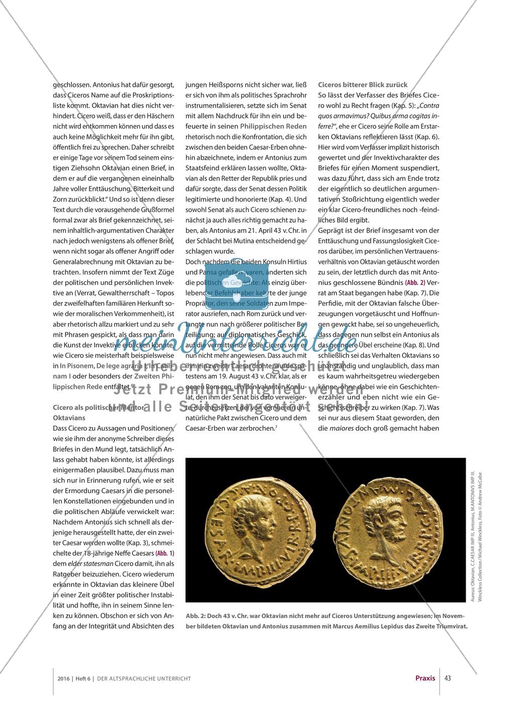 (K)Ein Brief Ciceros an Oktavian: Epistula ad Octavianum Preview 3