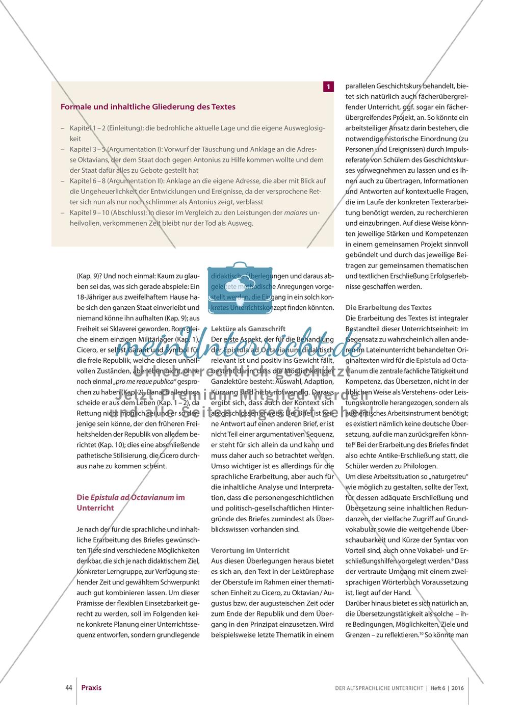 (K)Ein Brief Ciceros an Oktavian: Epistula ad Octavianum Preview 4