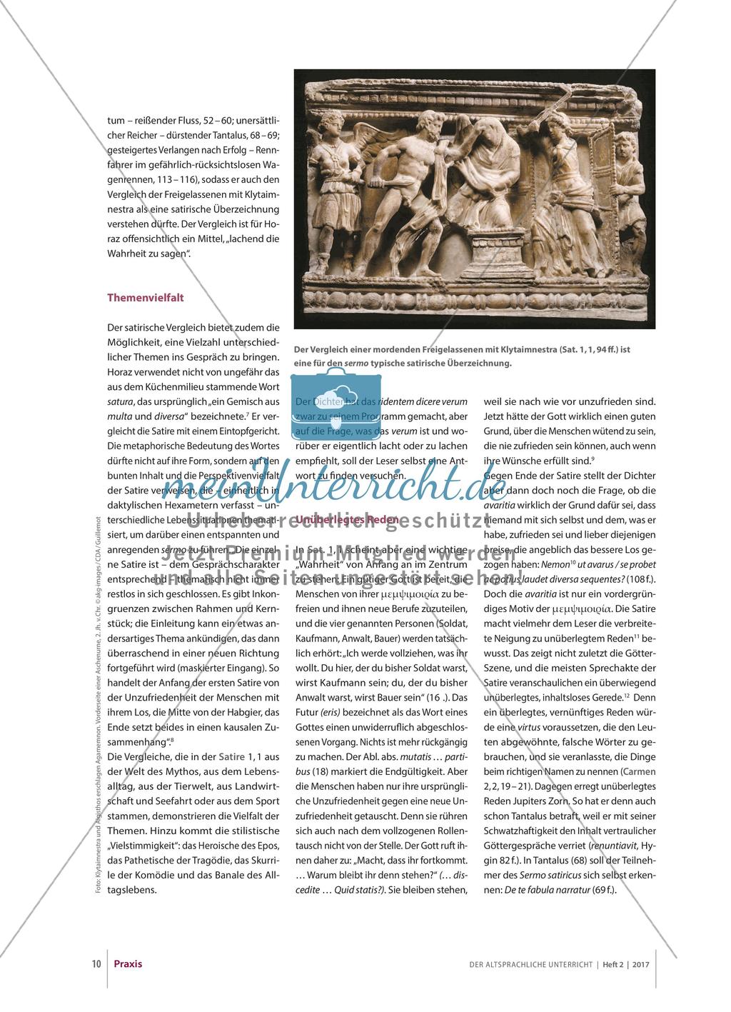 Satirisches in der Satire 1, 1 des Horaz Preview 3