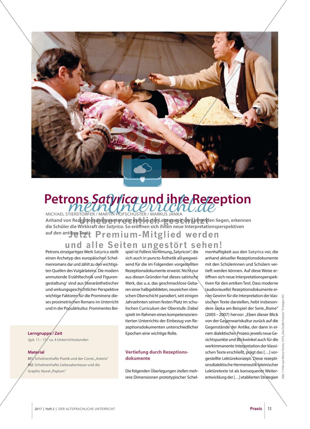 Satire: Petrons Satyrica und ihre Rezeption Preview 1