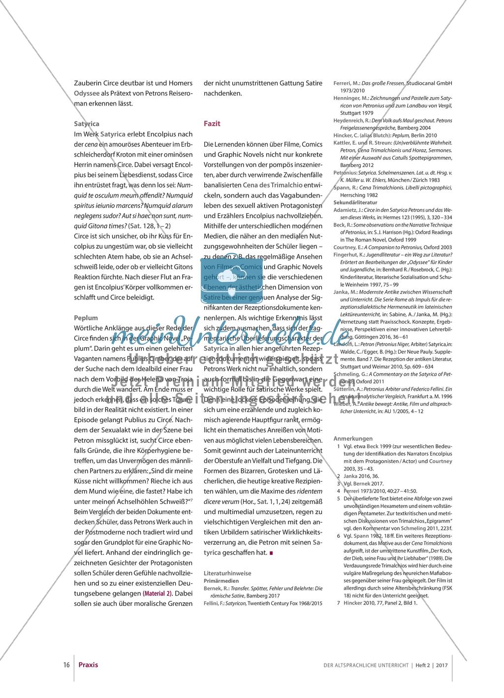 Satire: Petrons Satyrica und ihre Rezeption Preview 4
