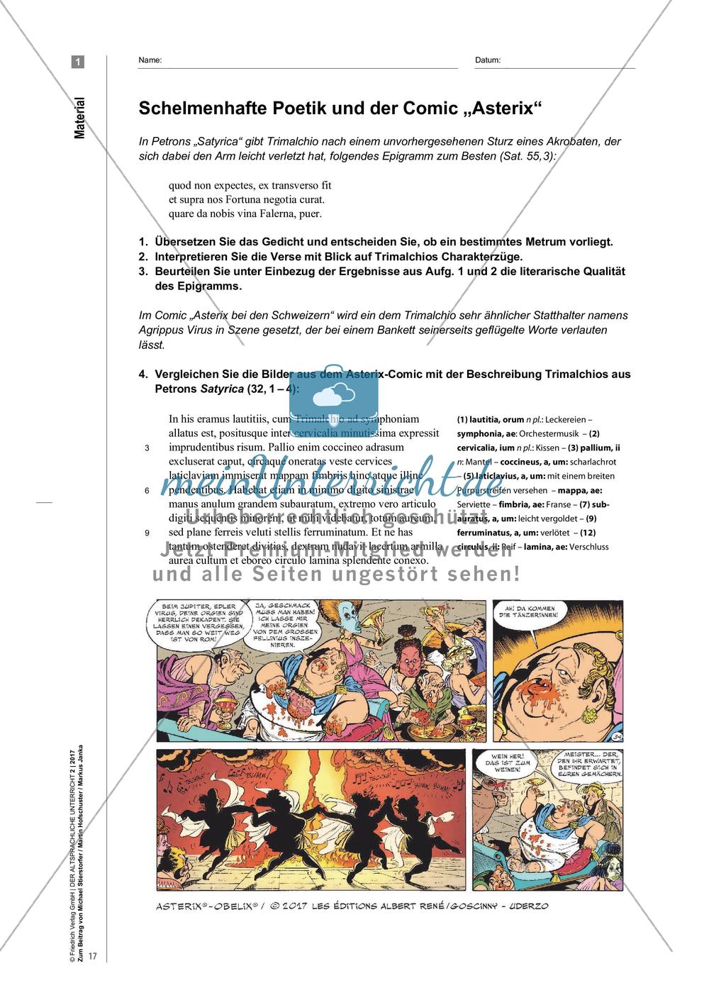 Satire: Petrons Satyrica und ihre Rezeption Preview 5
