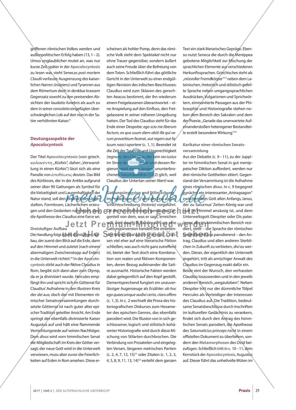 Satire: Senecas Apocolocyntosis und die Karnevalisierung der Literatur Preview 4