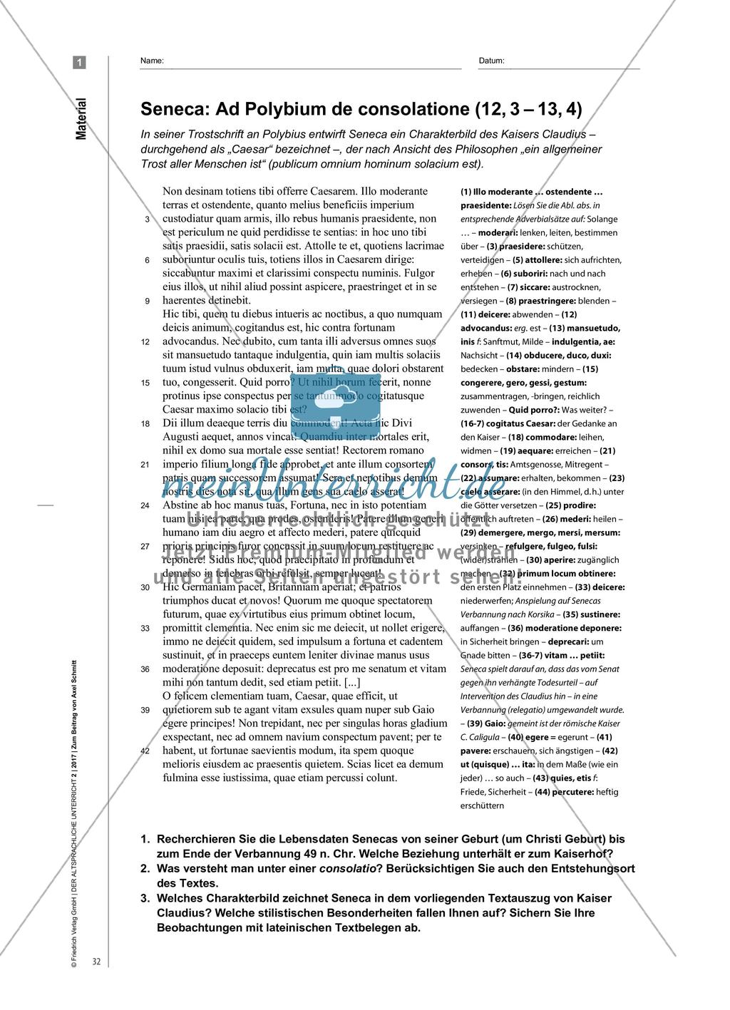 Satire: Senecas Apocolocyntosis und die Karnevalisierung der Literatur Preview 7