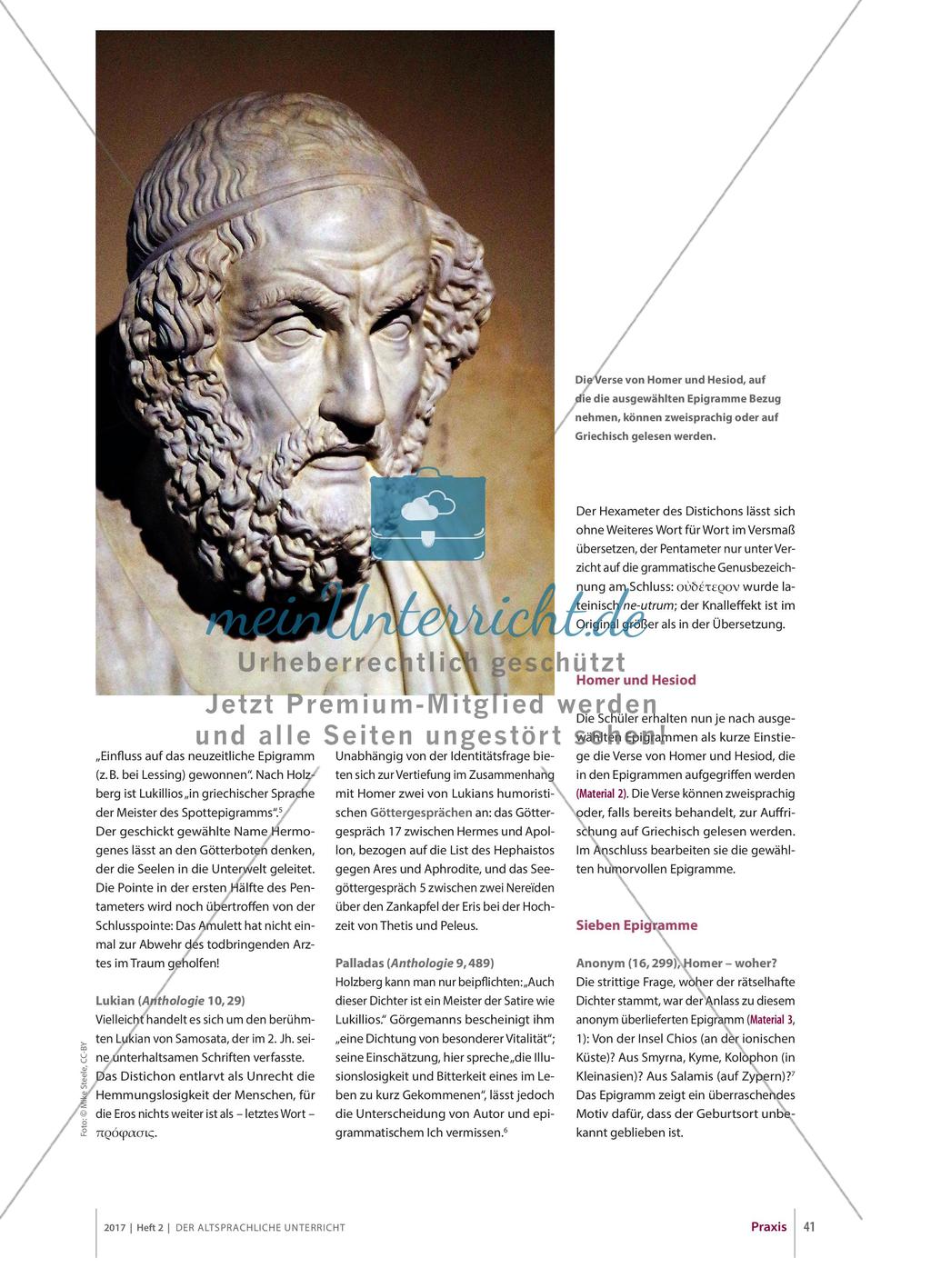 Satire: Humor mit Homer - Epigramme aus der Griechischen Anthologie Preview 2