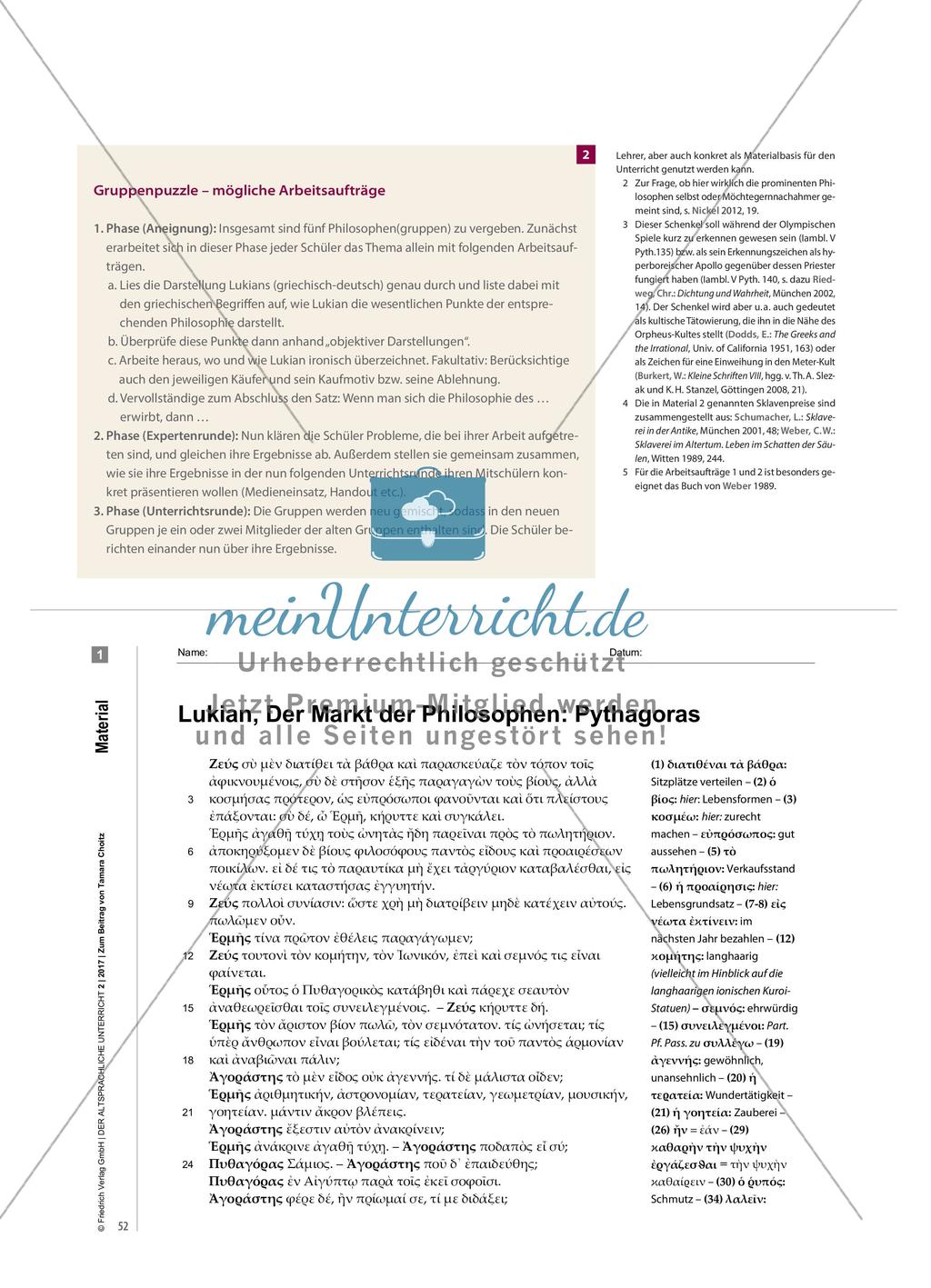 Satire: Lukians „Markt der Philosophen“ Preview 5
