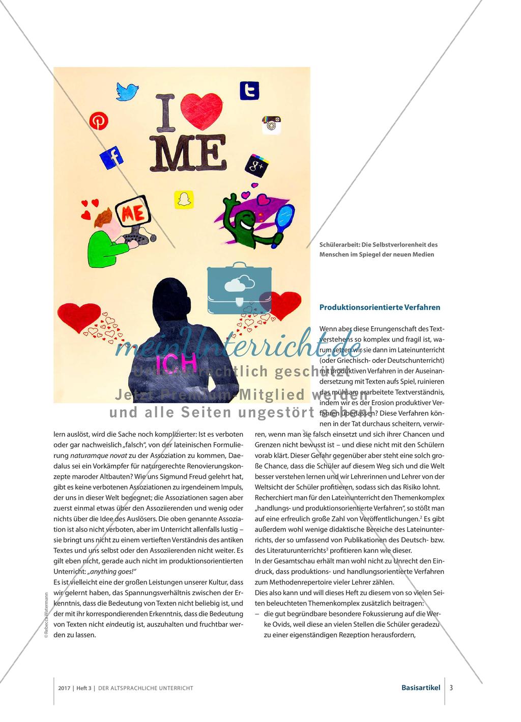 Ovid: Textverstehen, Interpretation, Rezeption – Assoziation und Inspiration Preview 2