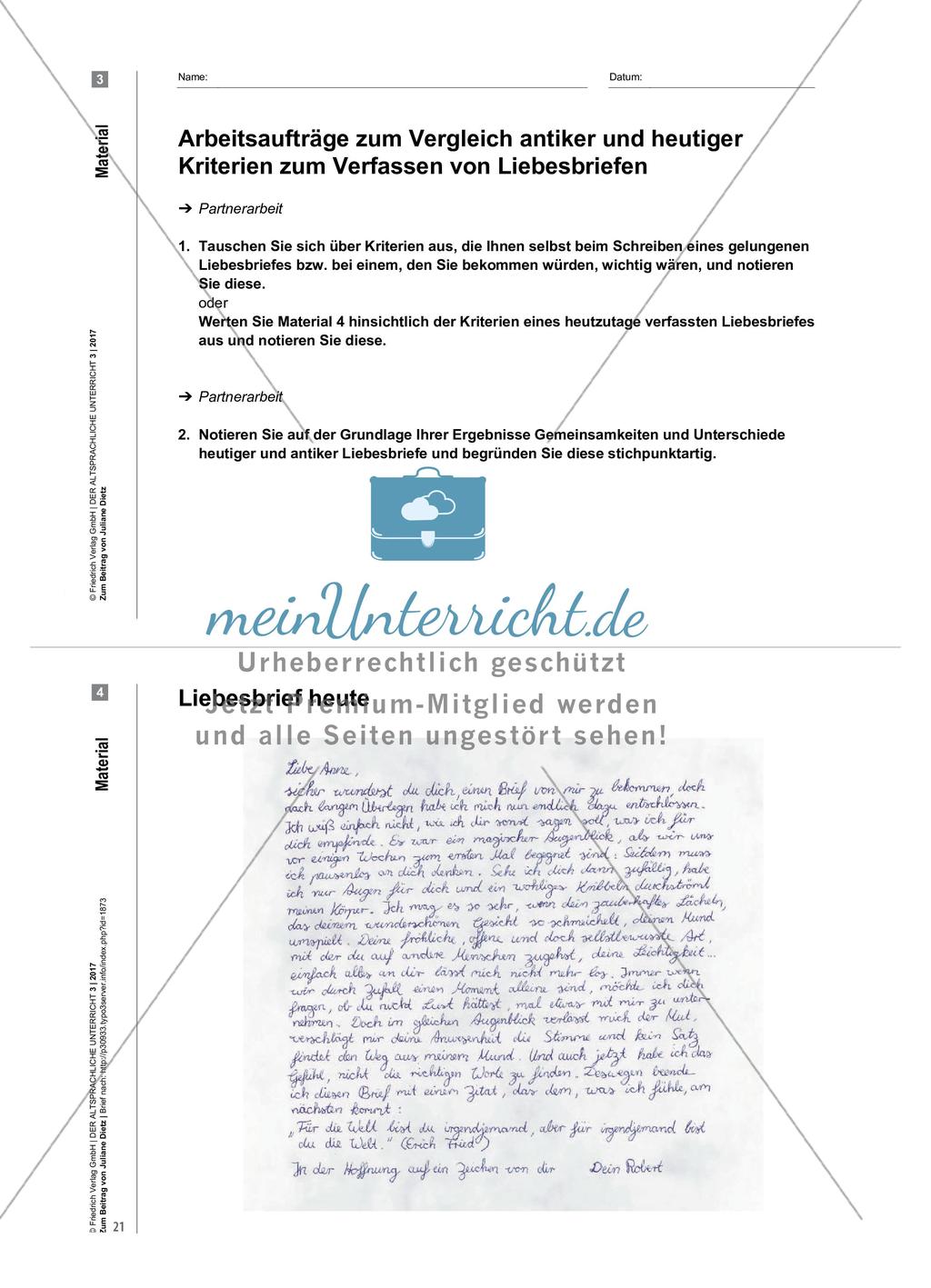 Ovid's Liebesbriefe: ein Vergleich ihrer inhaltlichen und formalen Kriterien Preview 8