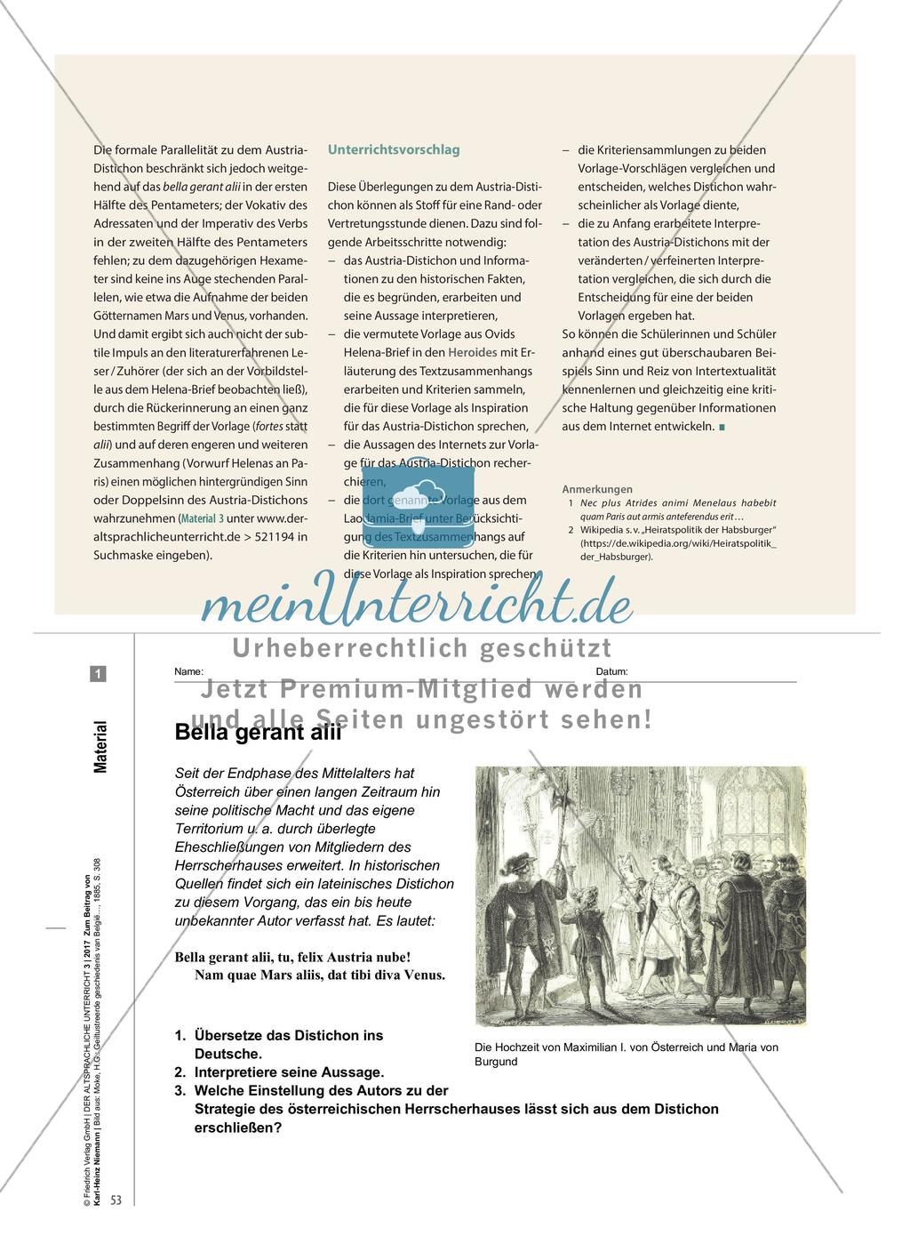 „Bella gerant alii, tu, felix Austria, nube!“ Preview 2
