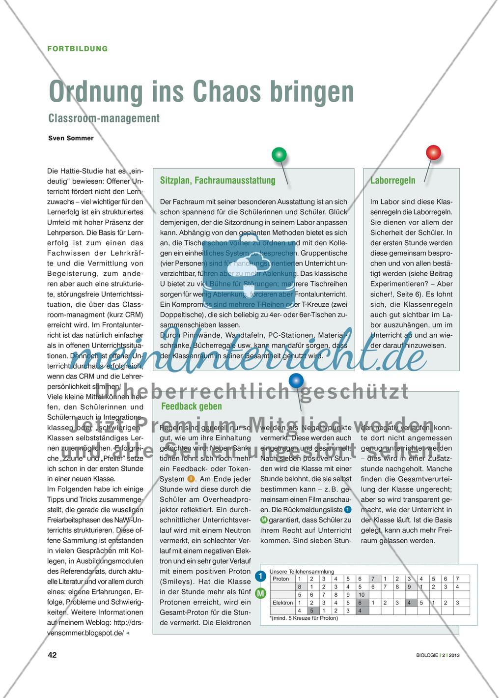 Ordnung in Chaos bringen - Classroom-management Preview 1