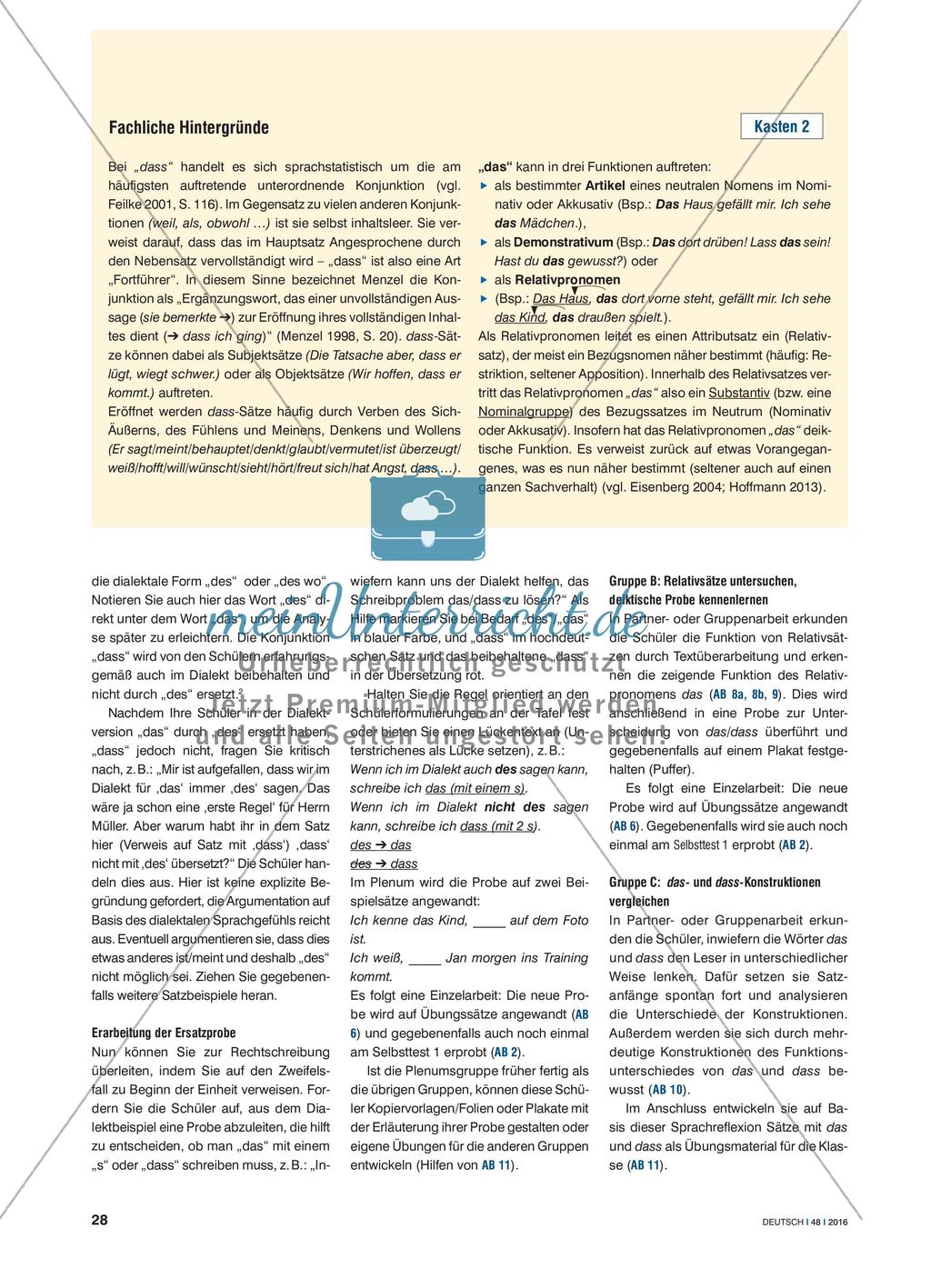 Das mit dem „dass“ - Die passende Strategie zur Richtigschreibung finden Preview 3