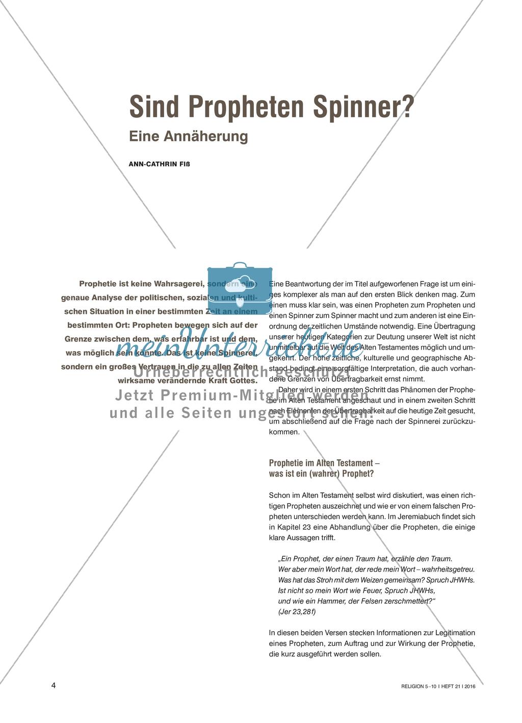 Sind Propheten Spinner? - Eine Annäherung Preview 1
