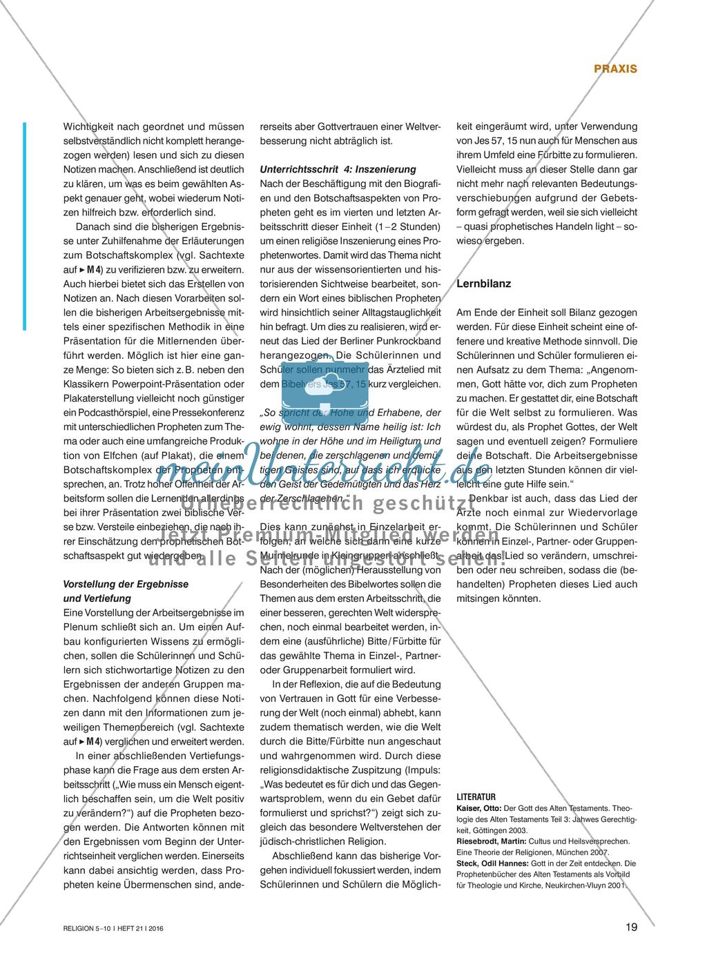 Die Welt besser machen - Propheten und ihre Botschaft Preview 4